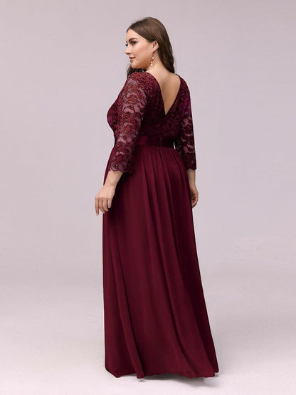 Eva | Ruched Waist A-Line Lace Mother of the Bride Outfits