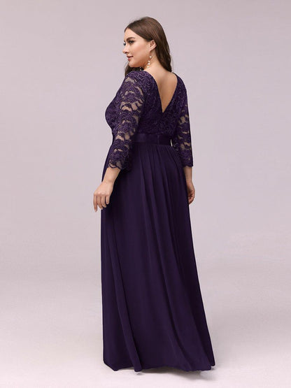 Eva | Ruched Waist A-Line Lace Mother of the Bride Outfits