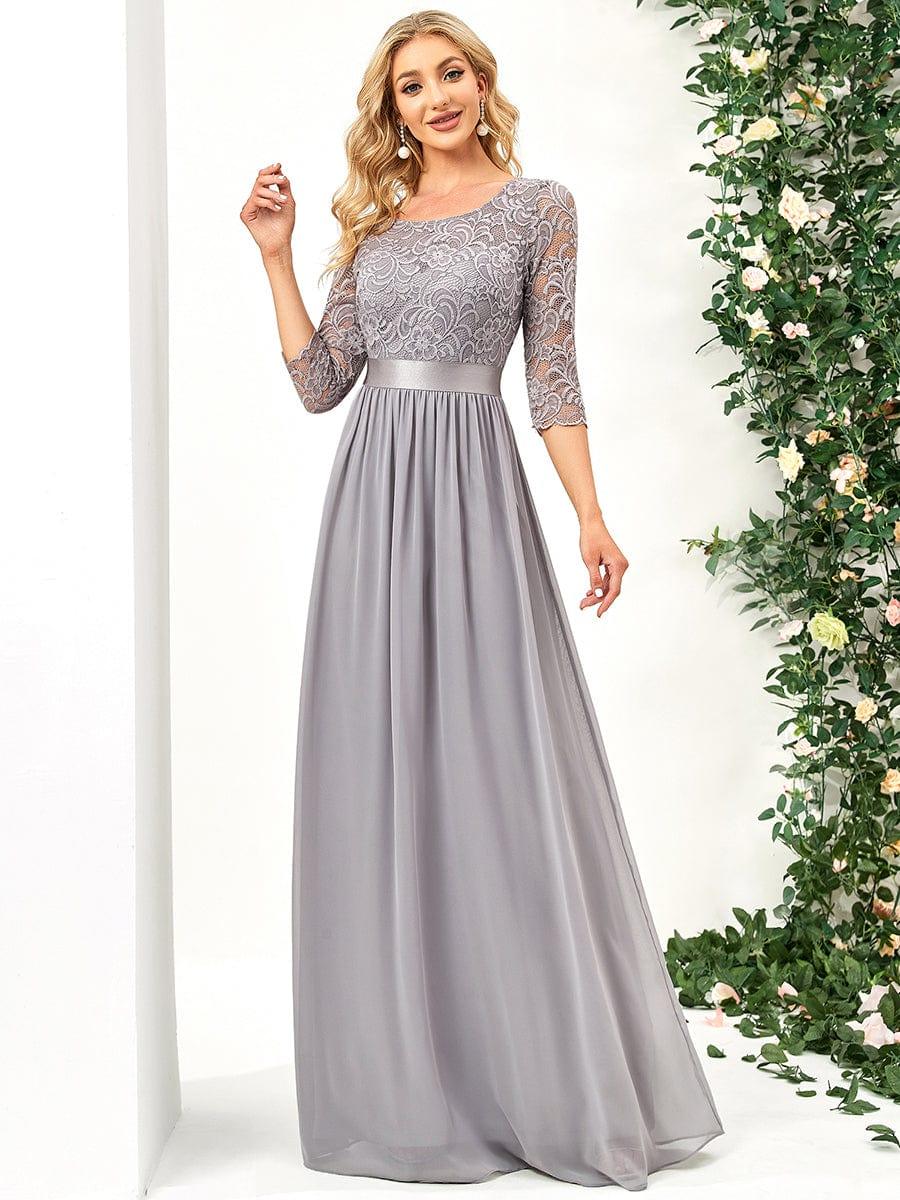Eva | Ruched Waist A-Line Lace Mother of the Bride Outfits