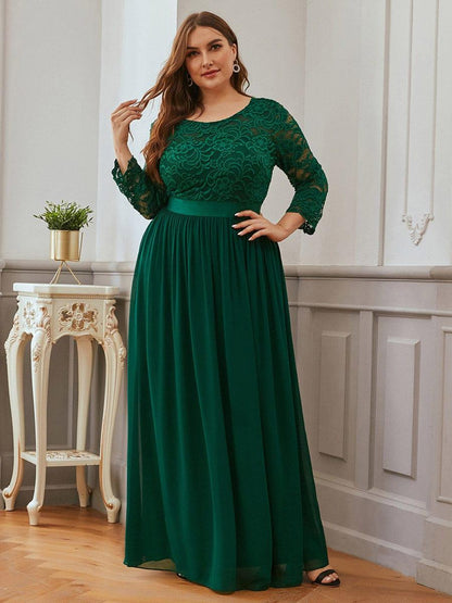 Eva | Ruched Waist A-Line Lace Mother of the Bride Outfits