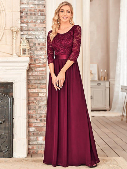 Elegant Lace A-Line Mother of Bride Dress Outfit - OutfitLondon