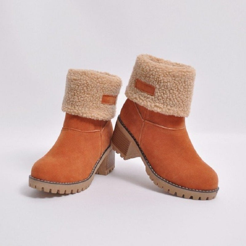 Warm Faux Fur Snow Boots - OutfitLondon