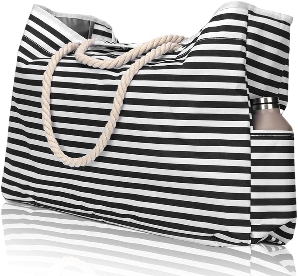 Big Durable Beach Bag with Free Travel Pouch