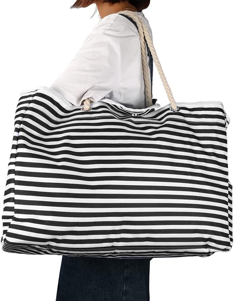 Big Durable Beach Bag with Free Travel Pouch - OutfitLondon
