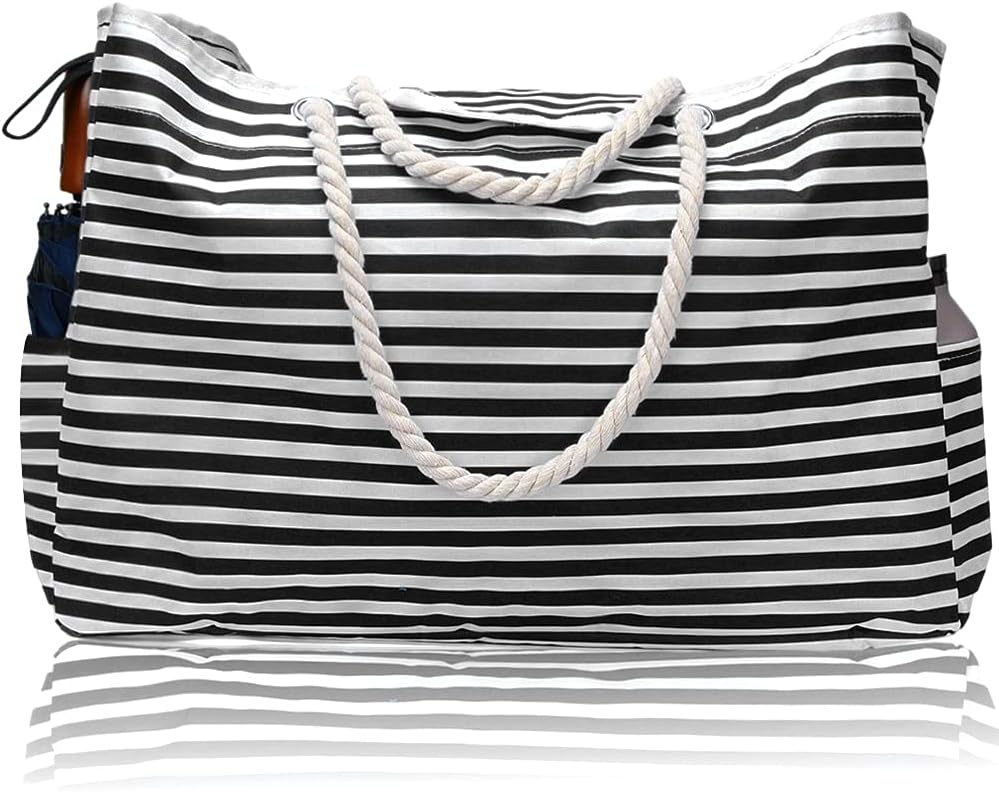 Big Durable Beach Bag with Free Travel Pouch