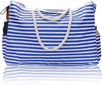 Big Durable Beach Bag with Free Travel Pouch