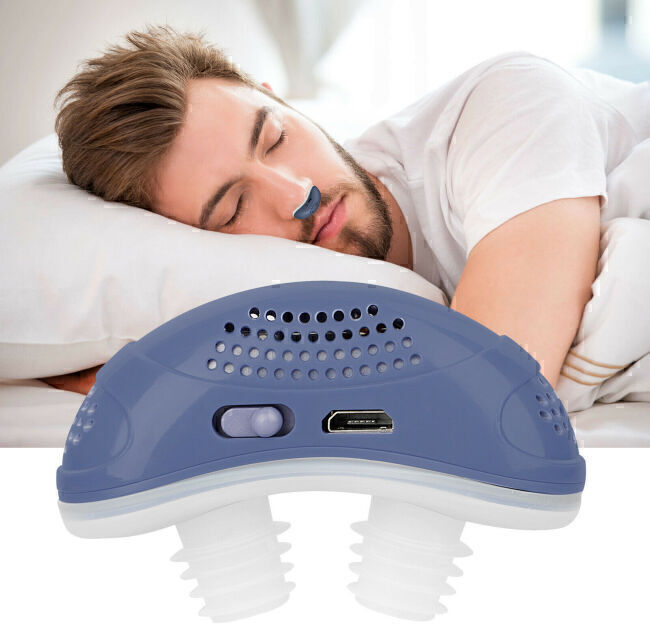 Electric Mini CPAP Noise Anti Snoring Device Sleep Apnea Stop Snore Aid Stopper