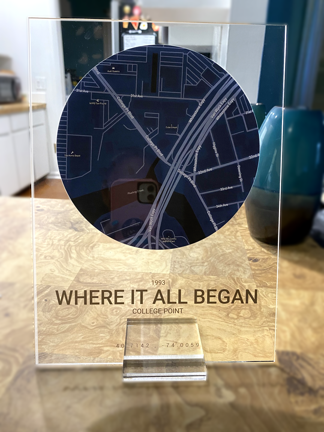 Personalized Map Plaque