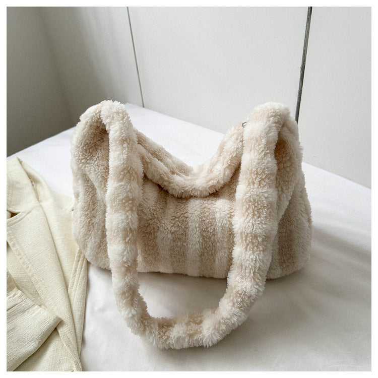Women's Casual Plush Shoulder Bag