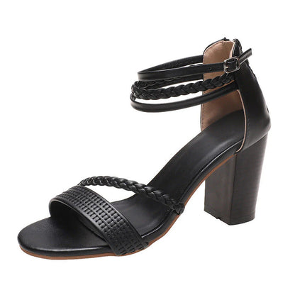 Elegant Comfort Sandals with a Stable Block Heel