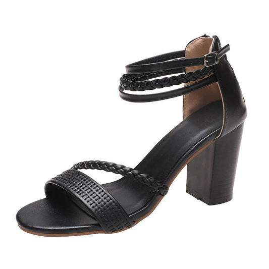 Elegant Comfort Sandals with a Stable Block Heel