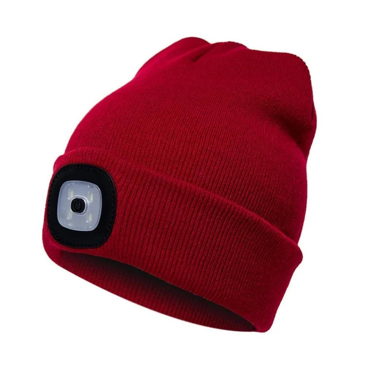 Rechargeable Winter LED Beanie Light