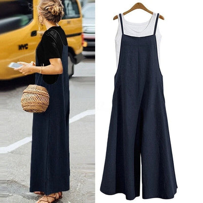 Women's Warm Weather Sleeveless Romper with Pockets