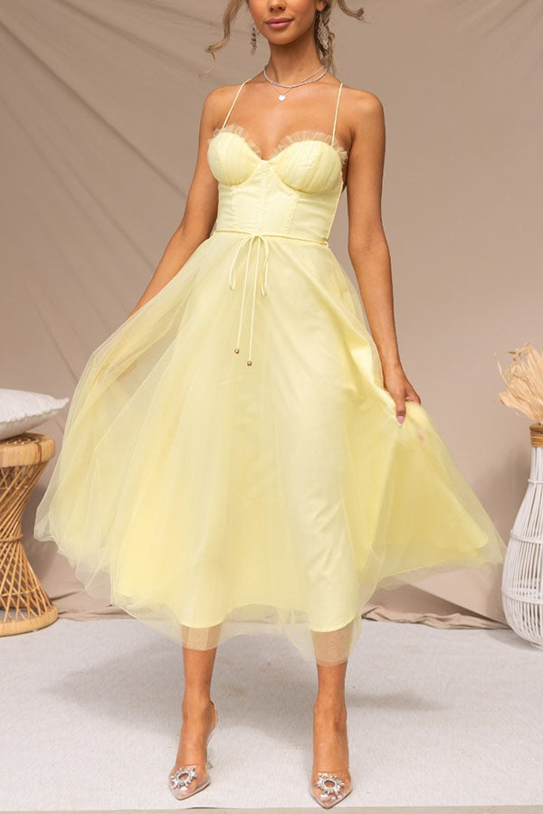Beautiful Lace Corset Waist Dress