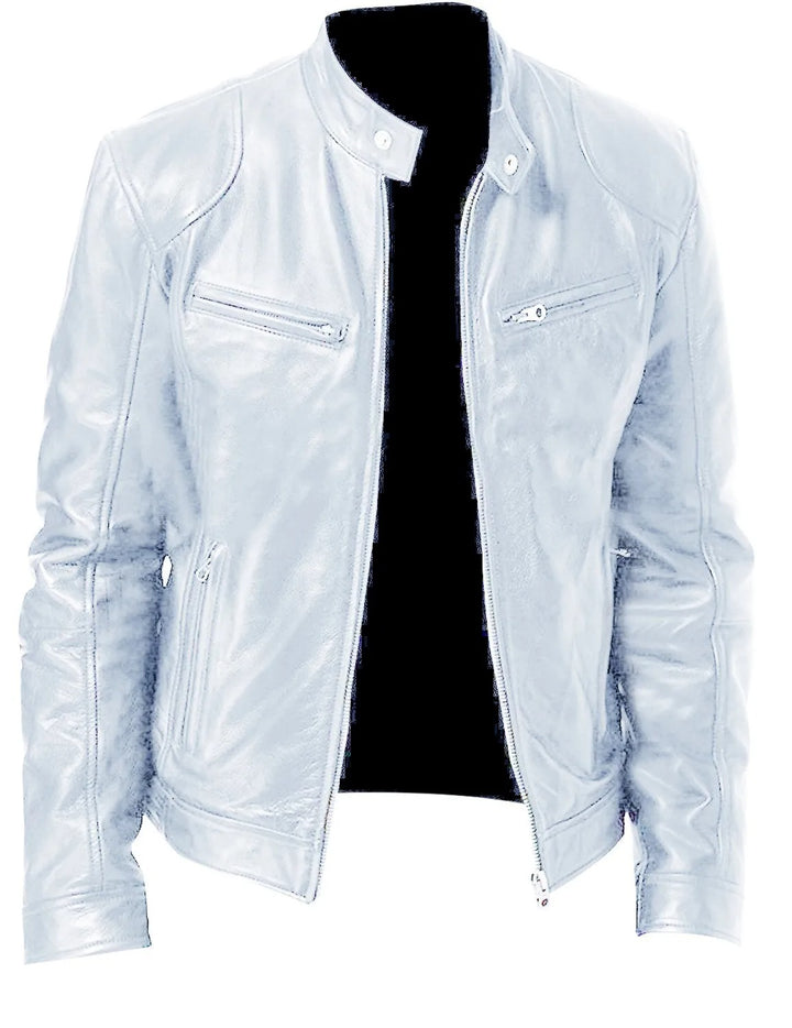 Casual Style Men's Faux Leather Jacket