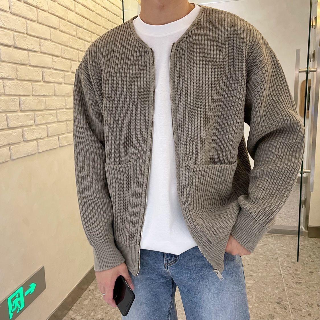 Traditional Fit Long Sleeve Knit Cardigan Sweater