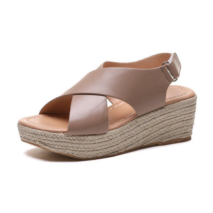 Women's Annadel Eirwyn Straw Wedge Sandal, Platform Sandals