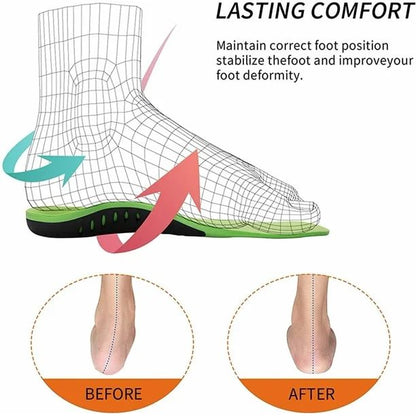 Zealbonn™ 4 Pairs Plantar Fasciitis Insoles I Insoles For Flat Feet I Arch Support Insoles