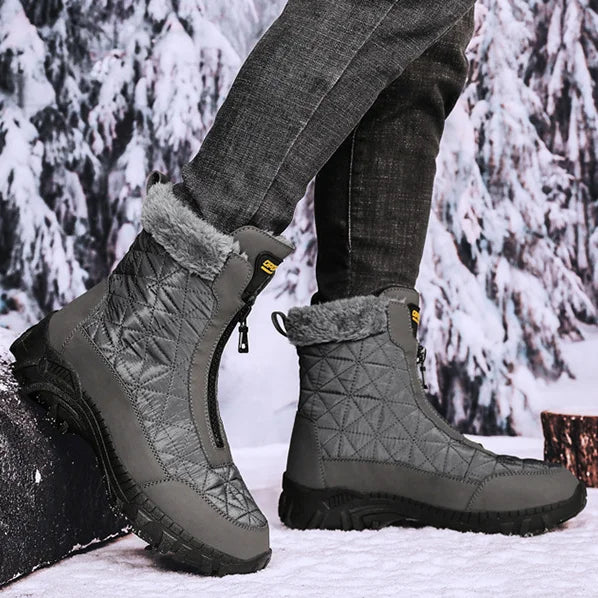 Insulated Men's Snow Boots - Waterproof and Durable