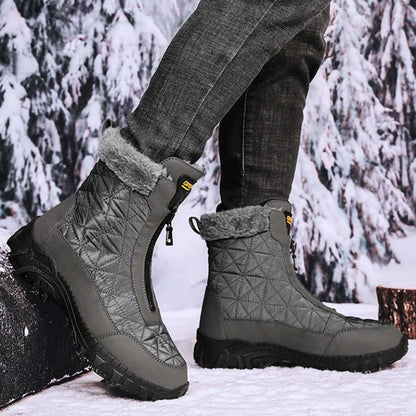 Insulated Men's Snow Boots - Waterproof and Durable