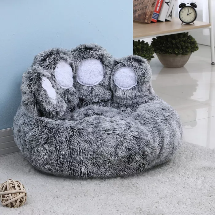 Bear Paw Calming Dog Bed AntiAnxiety Paw Bed