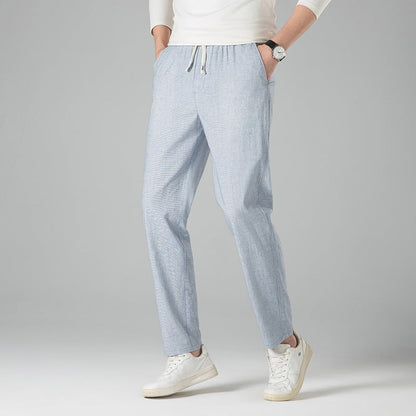 Men's Casual Lightweight Drawstring Summer Trousers