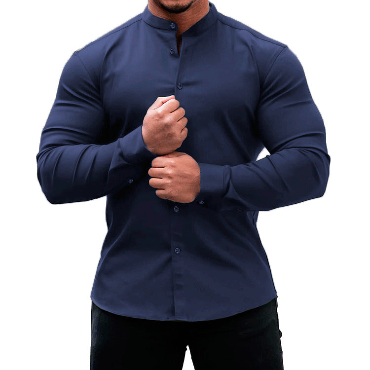 Men's Casual Cotton Button Down Long Sleeve Shirt