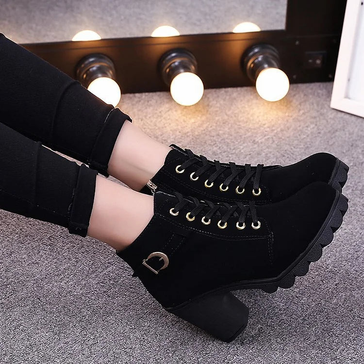 Sexy High Heel Lace-Up Ankle Boots for Women