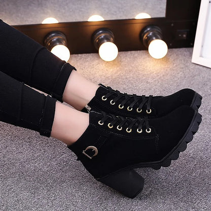 Sexy High Heel Lace-Up Ankle Boots for Women
