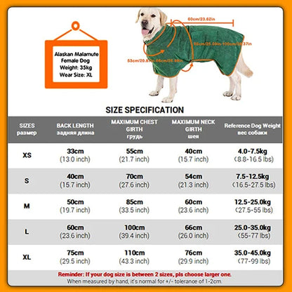 Bathrobe - Quick Dry Dog Robe