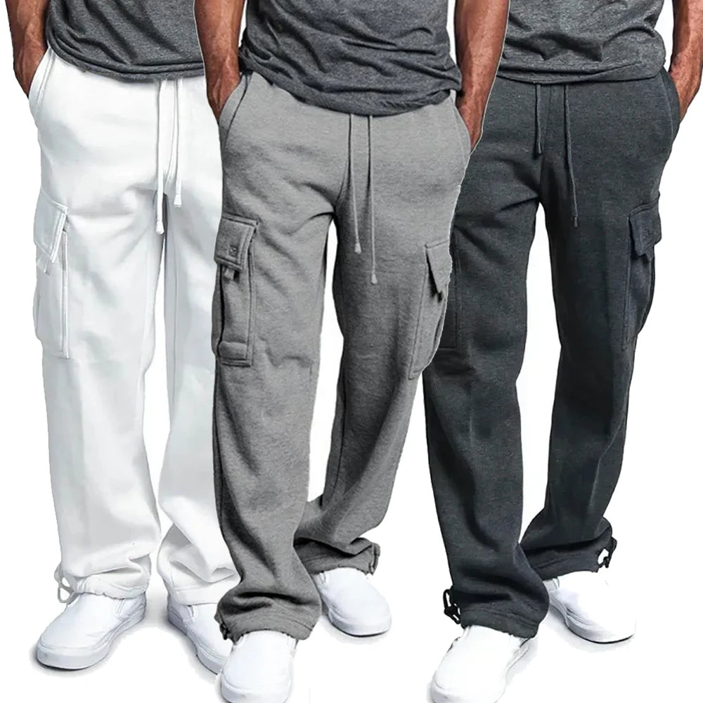 Soft Men's Fleece Cargo Sweatpants - OutfitLondon