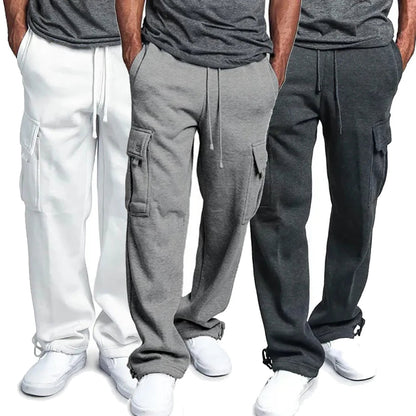 Soft Men's Fleece Cargo Sweatpants - OutfitLondon