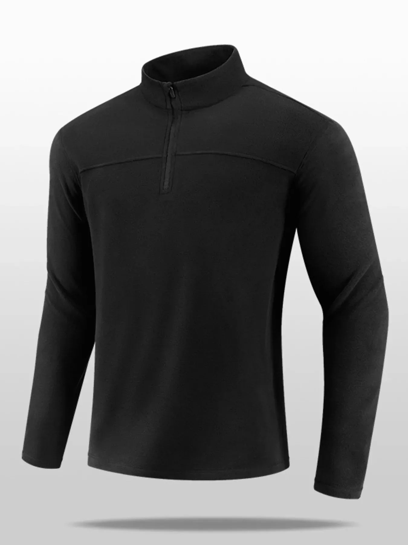 Large Size Quarter Zip Fleece Pullover