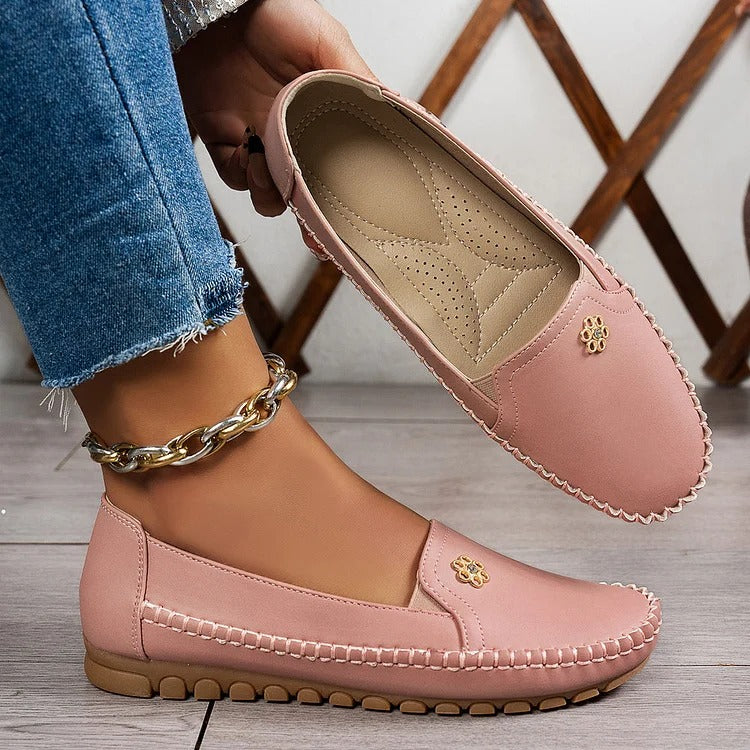 Women's Orthopedic Leather Shoes – Lightweight, Breathable, Anti-Slip