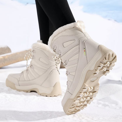 Warm Fuzzy Lace Up Ankle Boots for Women