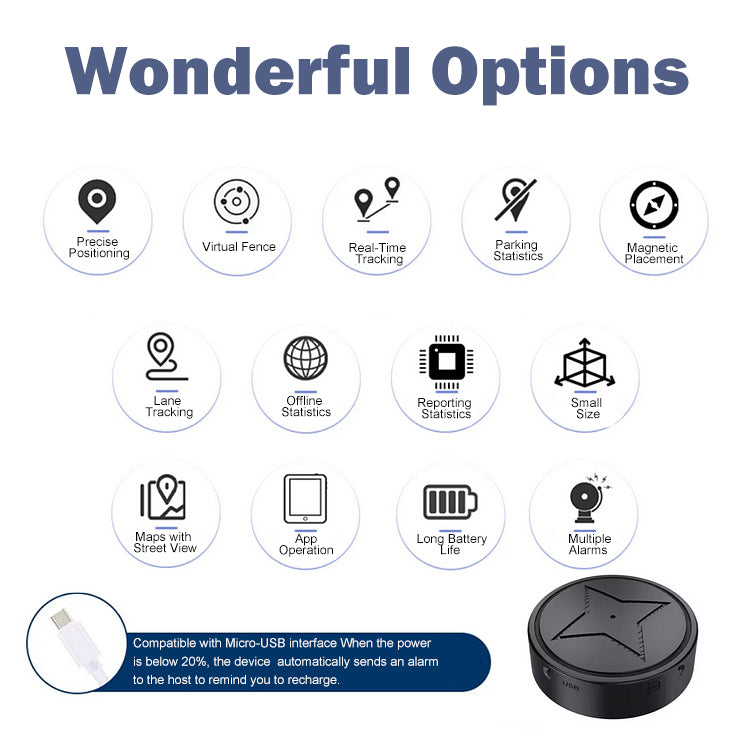 Magnetic Mini GPS Tracker for Real-Time Monitoring