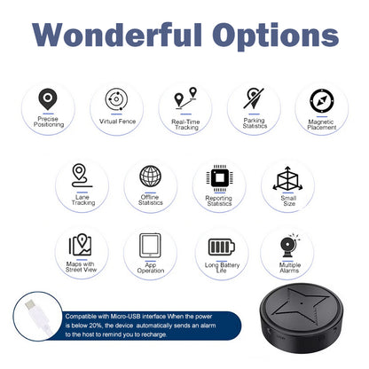 Magnetic Mini GPS Tracker for Real-Time Monitoring