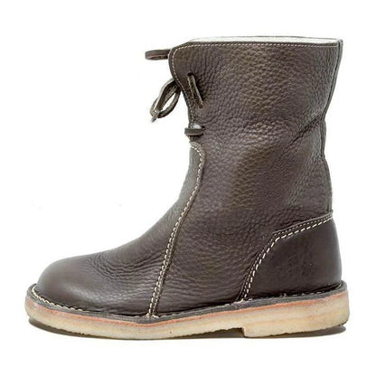 Warm Fuzzy Lace Up Winter Snow Boots