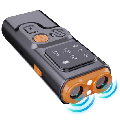 Ultrasonic Dog Bark Control – Dual Head Bark Deterrent with High-Frequency Flashlight | Long-Lasting, Safe & Effective