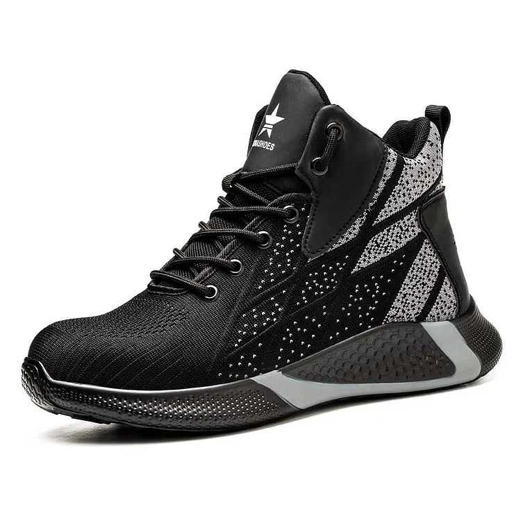 Mercury Black - Safety Work Boots Steel Cap Toe For Men / Women