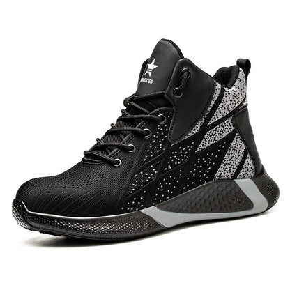 Mercury Black - Safety Work Boots Steel Cap Toe For Men / Women