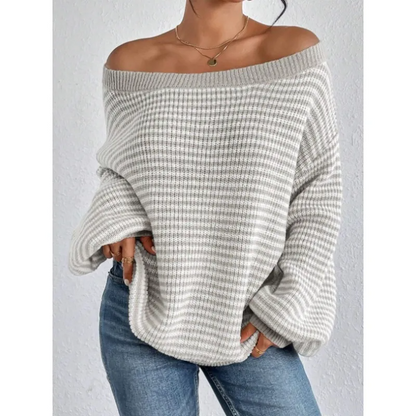 Chic Off The Shoulder Knit Sweater