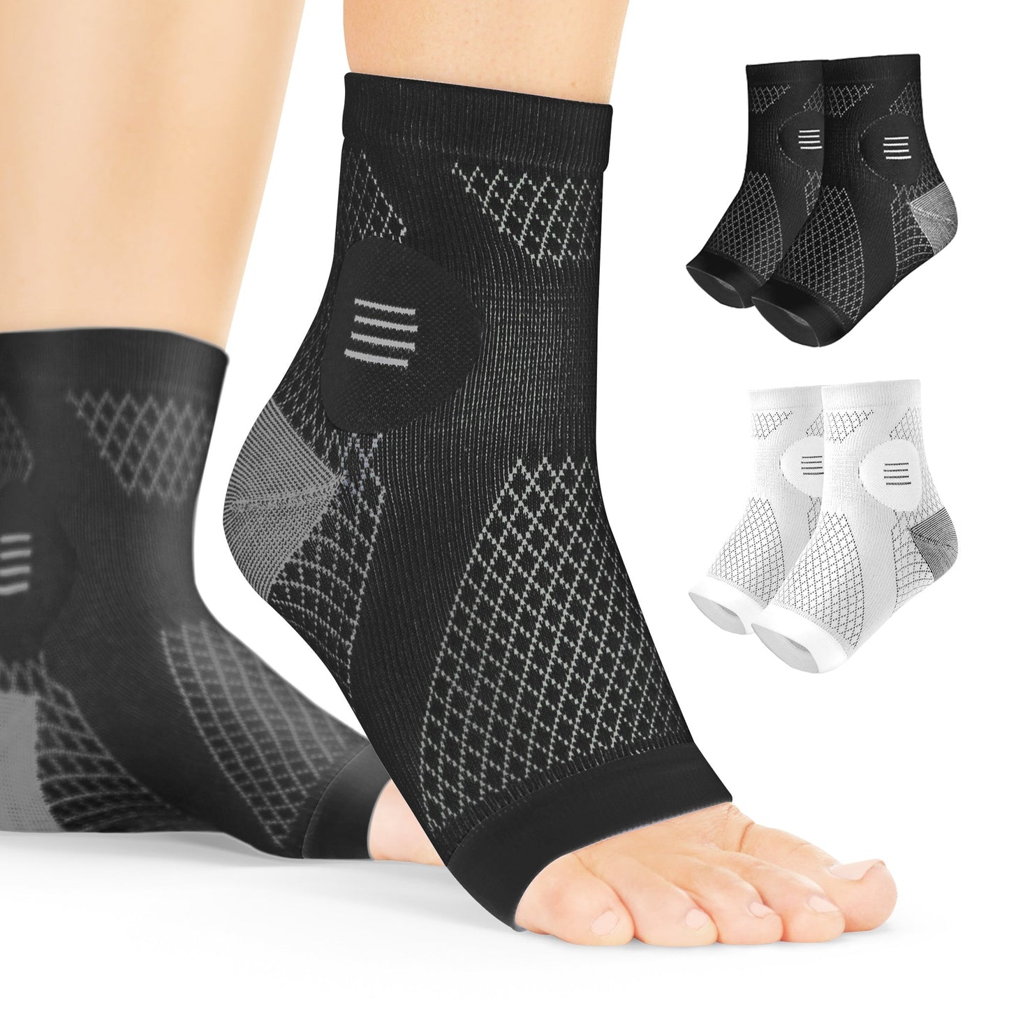 Ankle Compression Socks Support Sleeve – Foot Brace for Plantar Fasciitis, Tendonitis, Arthritis, Ankle Sprains