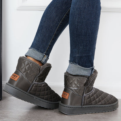 Soft Warm Fur Lining Snow Booties Winter Ankle Boots