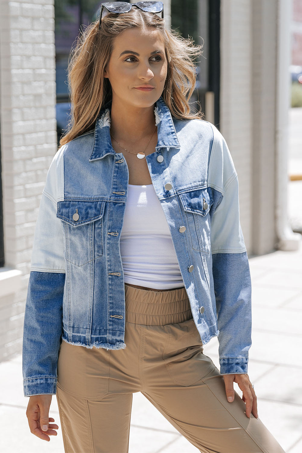 Trendy Distressed Denim Jacket for Women - OutfitLondon