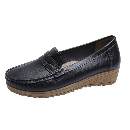 Soft Leather Easy Slip-On Loafers for Women