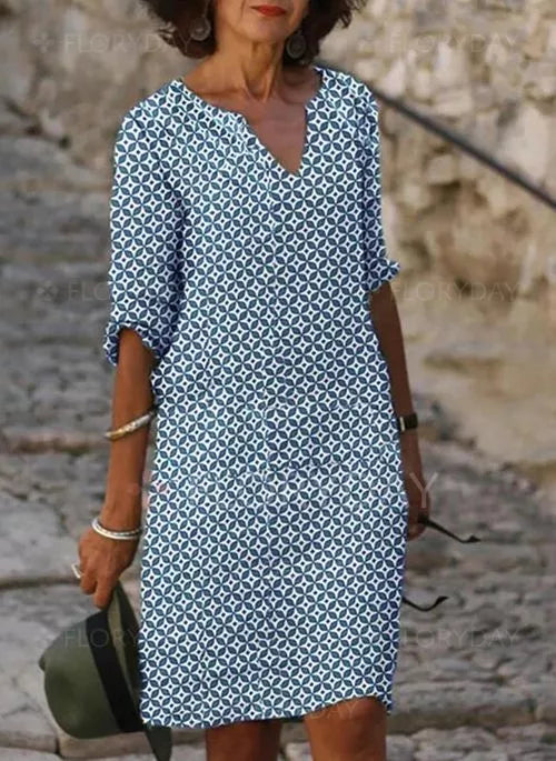 Elegant Women's Mid Length Casual Dress