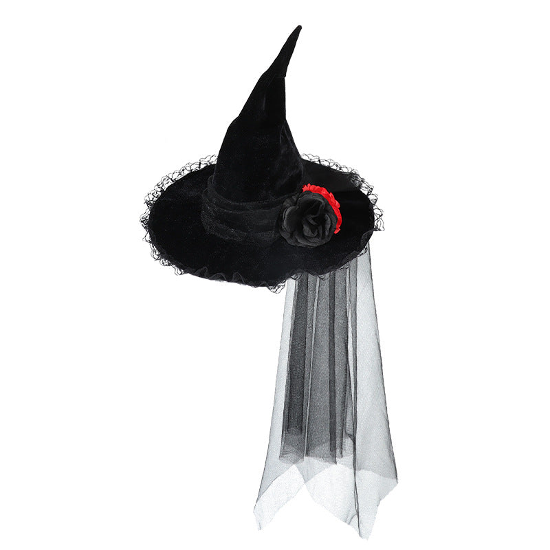 Scary Black Witch Halloween Hat