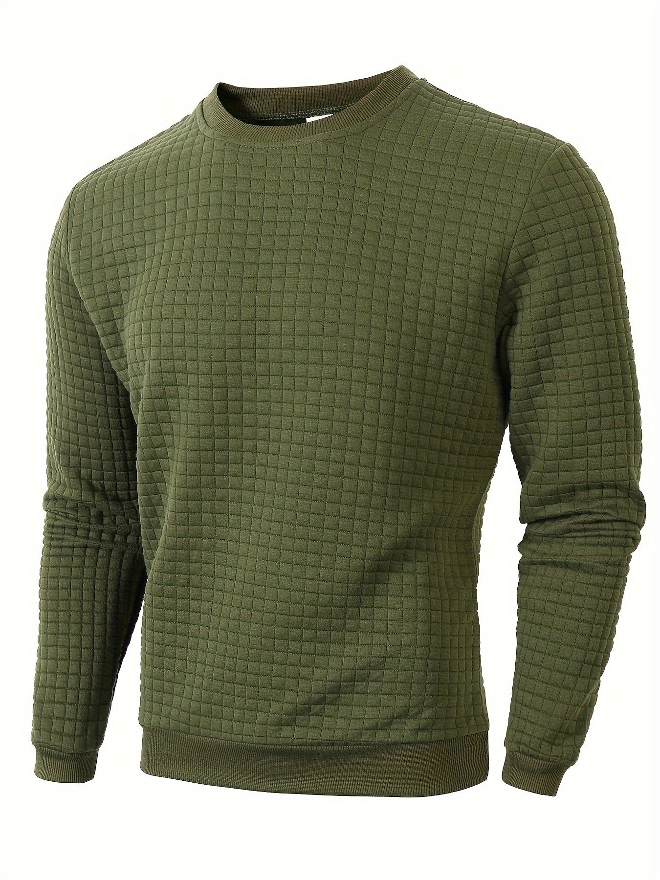 Warm Mens Slim Fit Crew Neck Sweater