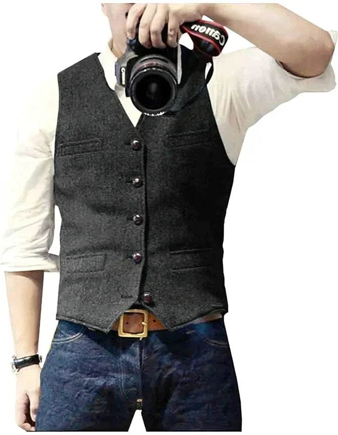 Classic Mens Jean Waistcoat Vest